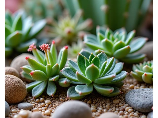 個性的な形の多肉植物とサボテン