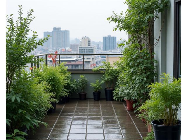 施工前:水やりが頻繁に必要なテラスの花壇