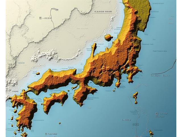 東京とその周辺地域の地質図。多様な地層が色分けされており、地質学者が調査している様子。